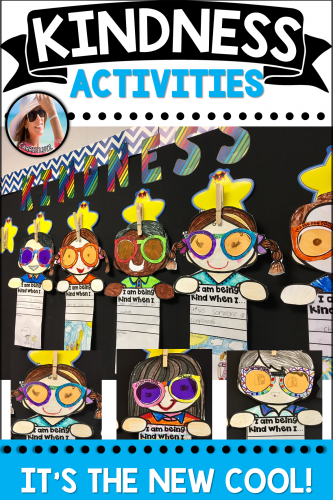 Kindness is the New Cool Bulletin Board, Read Aloud, Kindness Posters and Mini Lesson