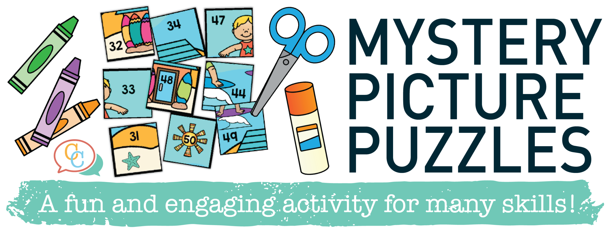 First Grade Math & Literacy Mystery Picture Puzzles Fun!