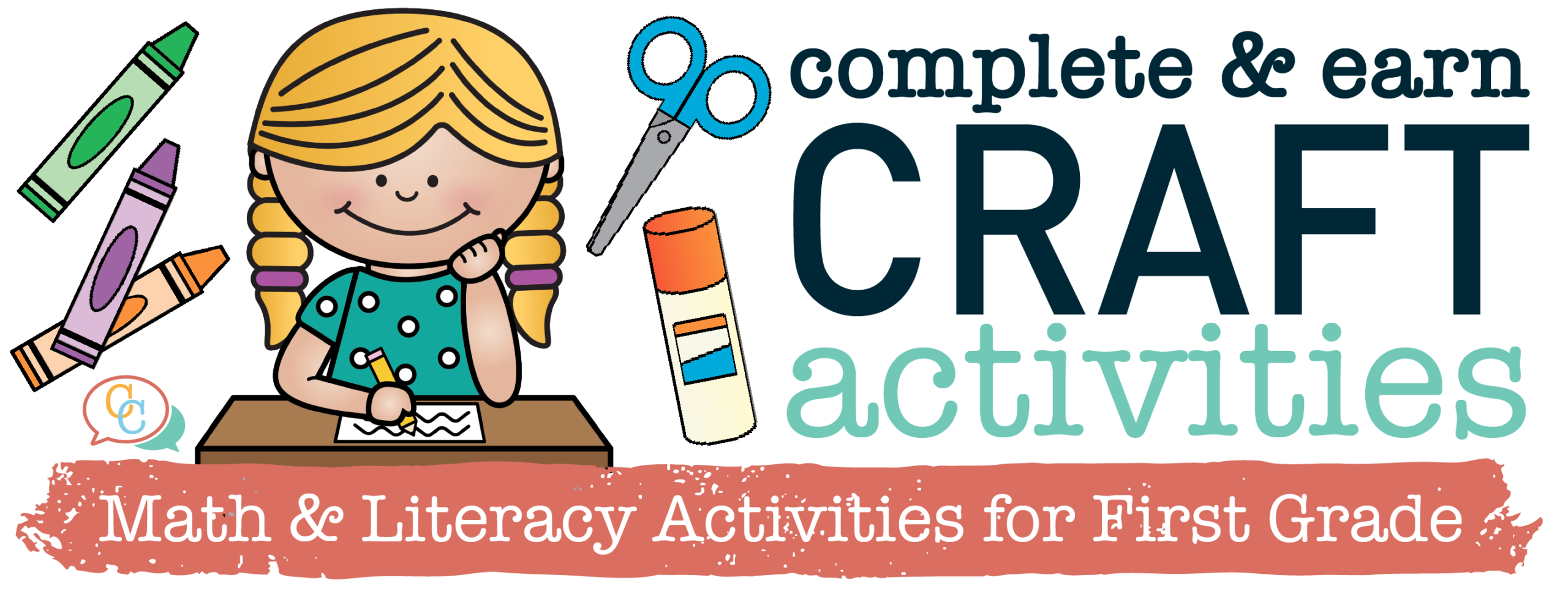 “Complete and Earn” Craft Activities for 1st Grade Math & Literacy